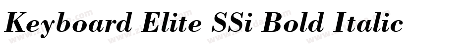 Keyboard Elite SSi Bold Italic字体转换